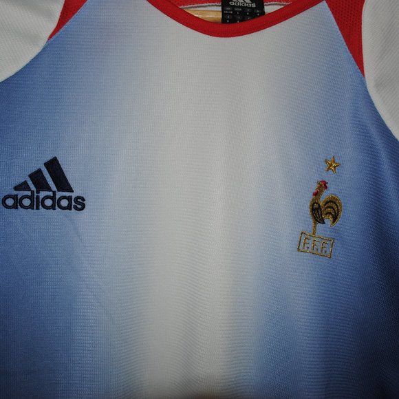France National Football Team FFF Adidas Large Away White Athletic Mesh - Picture 2 of 8